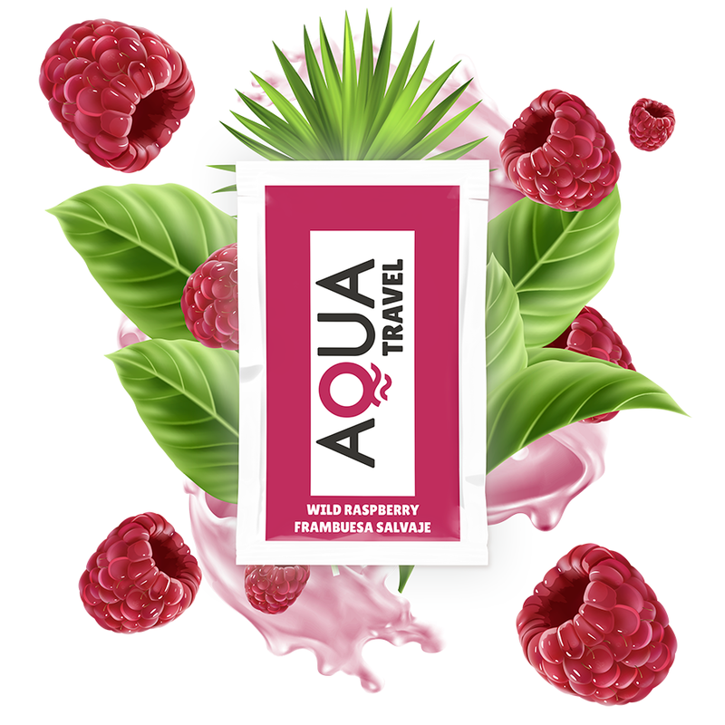 Lubrifiant aromatisé Aqua Travel Framboise sauvage – Sachet 6 ml