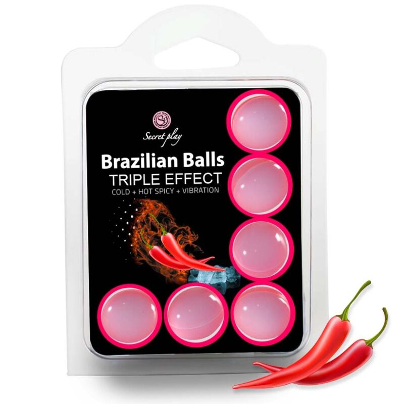 SECRETPLAY - SET 6 BALLES BRĂSILIENNES TRIPLE EFFET