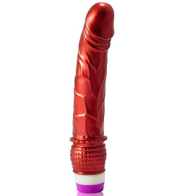 Vibromasseur RĂ©aliste Baile Linex â 23 cm Rouge GĂ©latine