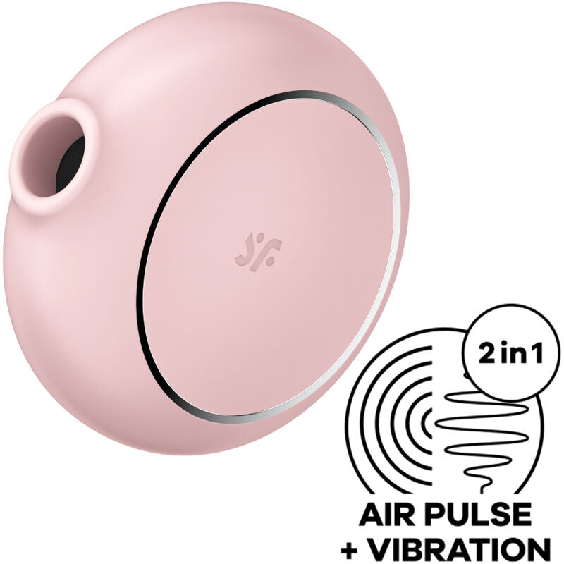 SATISFYER - STIMULATEUR ET VIBRATEUR DOUBLE AIR PULSE PRO TO GO 3 BLEU