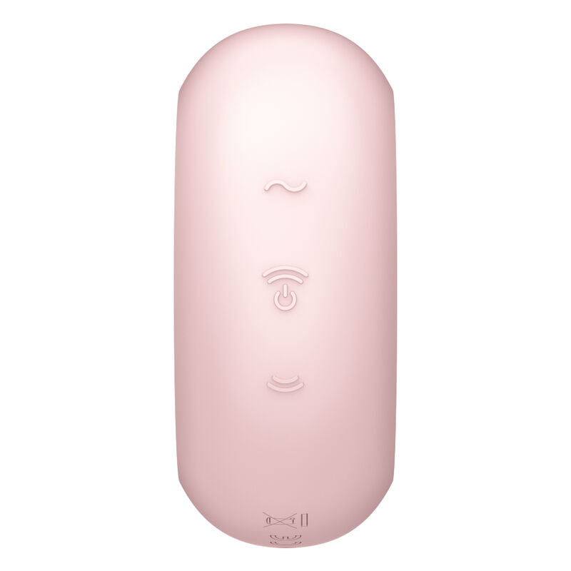SATISFYER - STIMULATEUR ET VIBRATEUR DOUBLE AIR PULSE PRO TO GO 3 BLEU