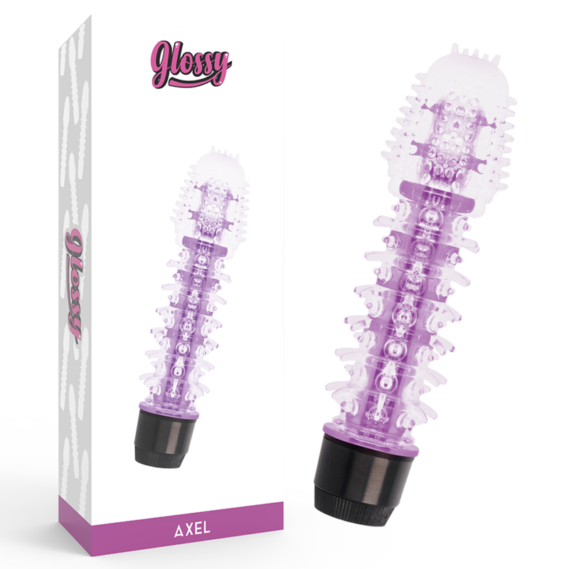 Vibromasseur Glossy Axel – Jelly Multi-Vitesses Lilas