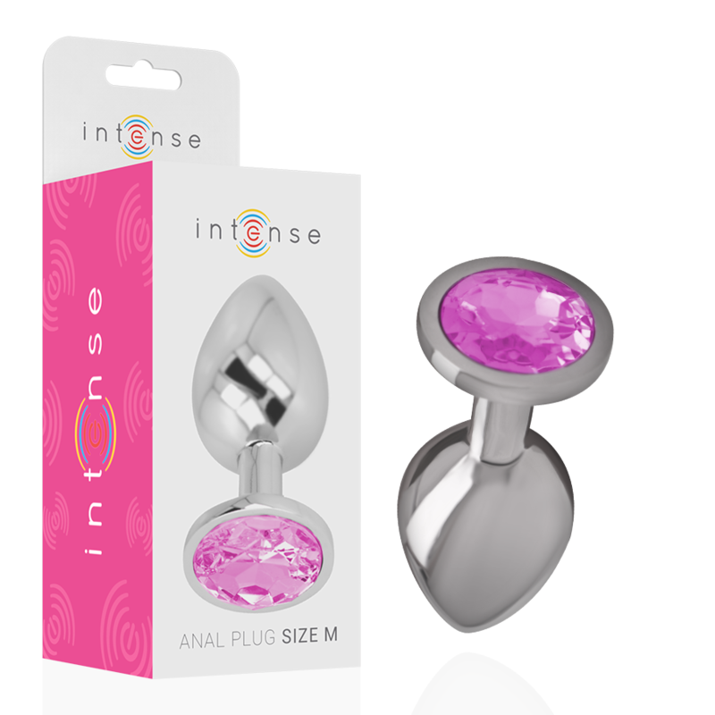 Plug Anal Bijou Intense – Métal Aluminium Cristal Rose Taille M