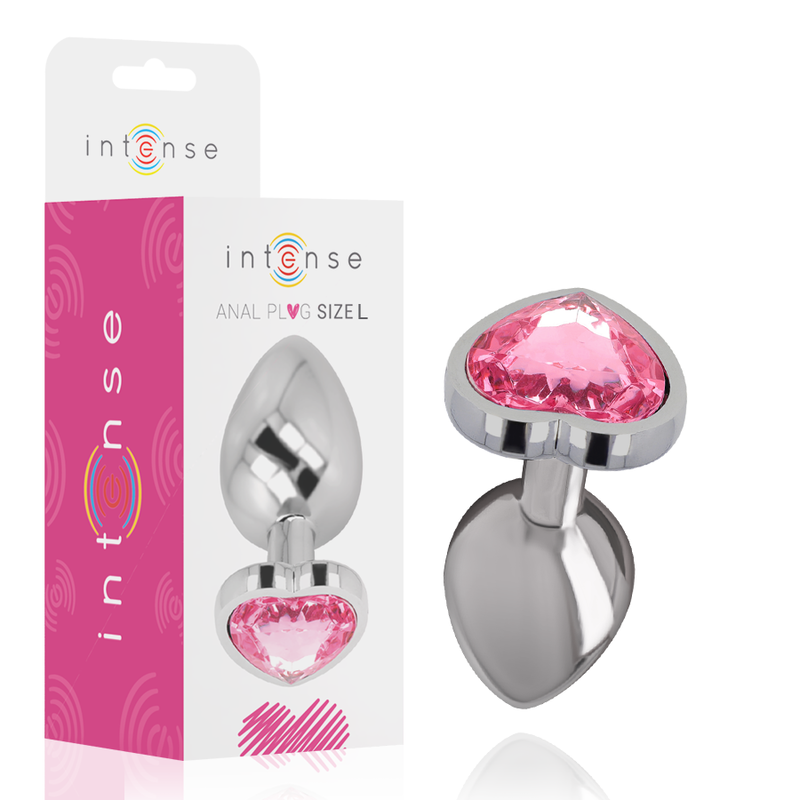 Plug Anal Bijou Intense – Métal Aluminium Coeur Rose Taille L