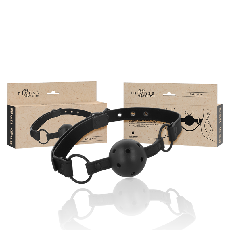 Bâillon Boule BDSM Intense Fetish – Cuir Vegan Ball-Gag