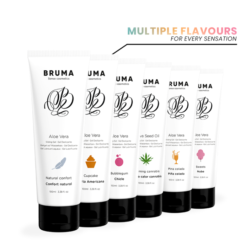 BRUMA - HUILE DE GRAINES DE SATIVA GEL GLISSANT RĂCHAUFFANT SAVEUR DE CANNABIS 100 ML