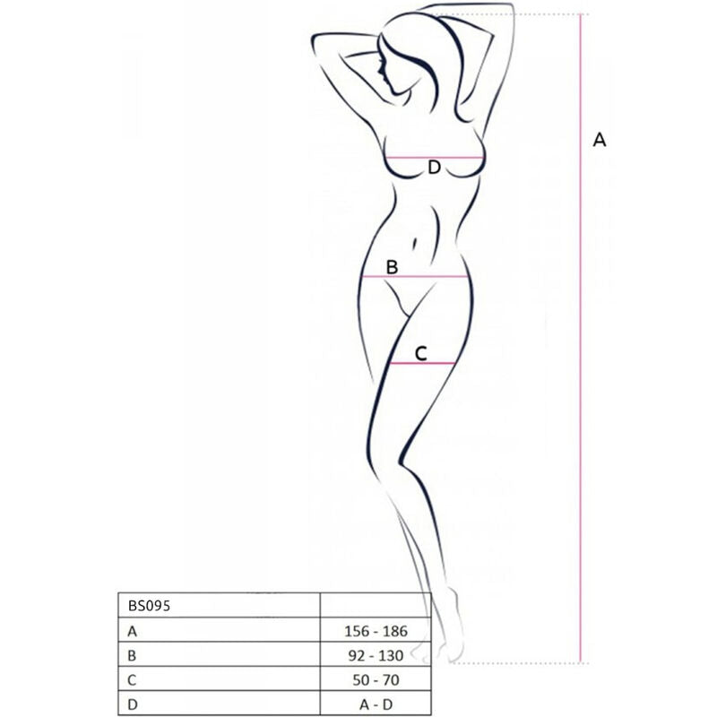 PASSION - BS095 BODYSTOCKING ROUGE TAILLE UNIQUE