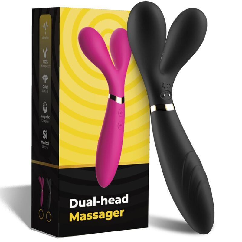 ARMONY - Y-WAND MASSAGE & VIBRATEUR DOUBLE TĂTE NOIR