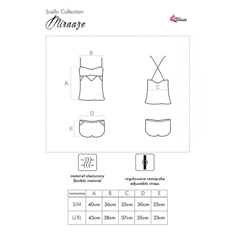 LIVCO CORSETTI FASHION - MIRAAZE LC 90567 CAMISETA + SHORTS NOIR