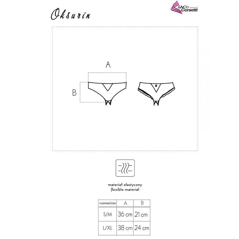 LIVCO CORSETTI FASHION - OKSURIN PANTY CON APERTURA NOIR