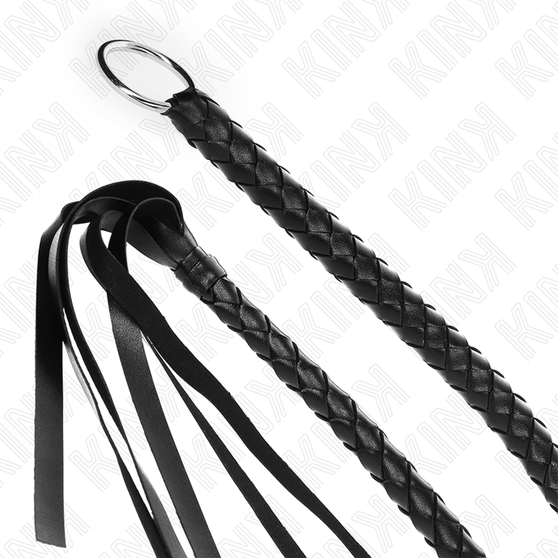 KINK - FOUET SERPENT AVEC ANNEAU Ă MAIN NOIR 65 CM