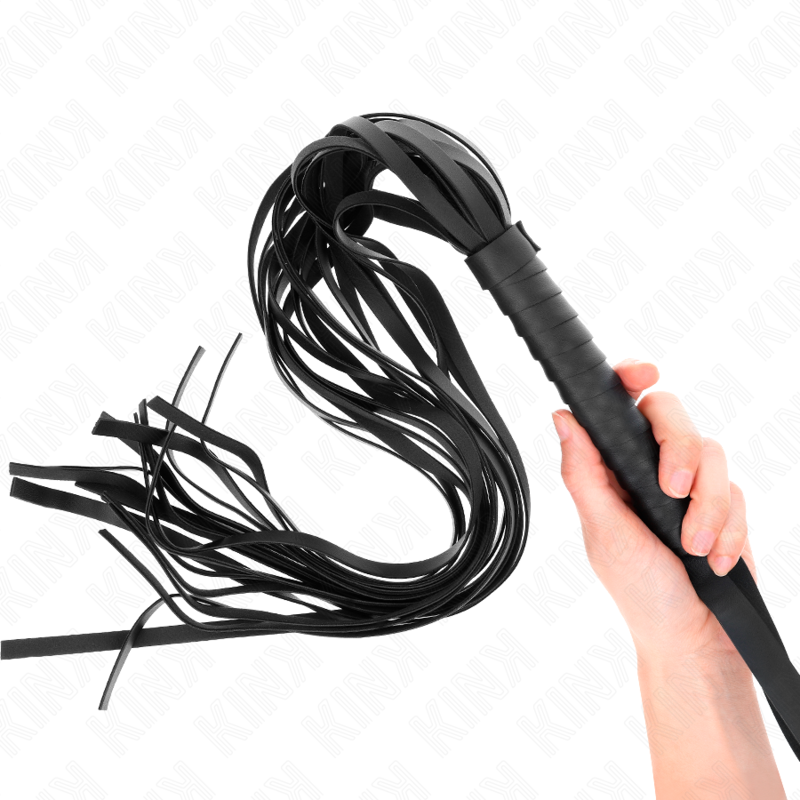 KINK - FOUET NOIR MANCHE COURT LONG QUEUE 70 CM