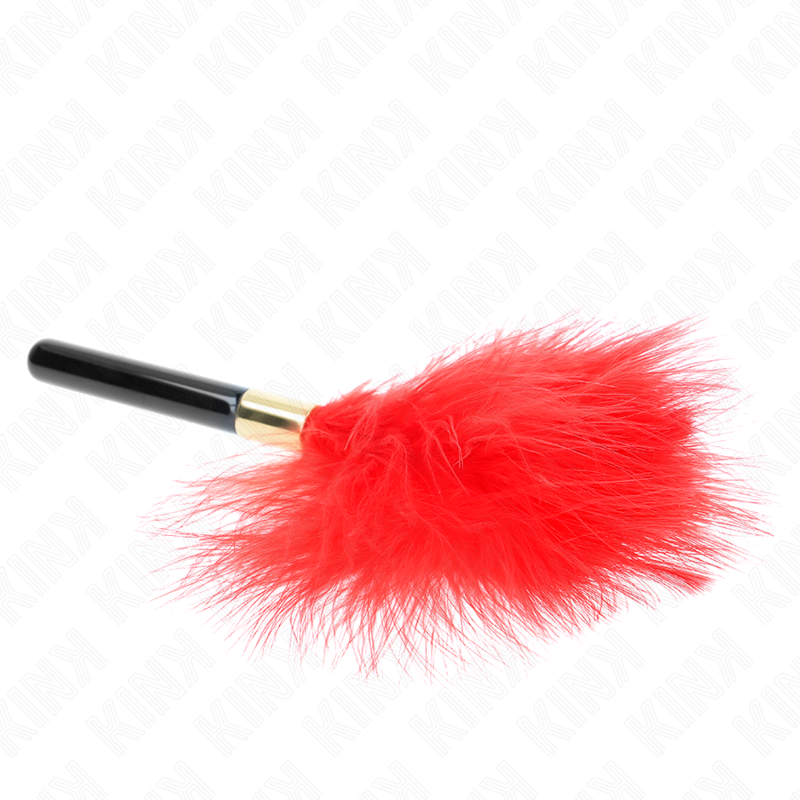 KINK - PLUMES CHACOULES EN MĂTAL ROUGE OR 18 CM