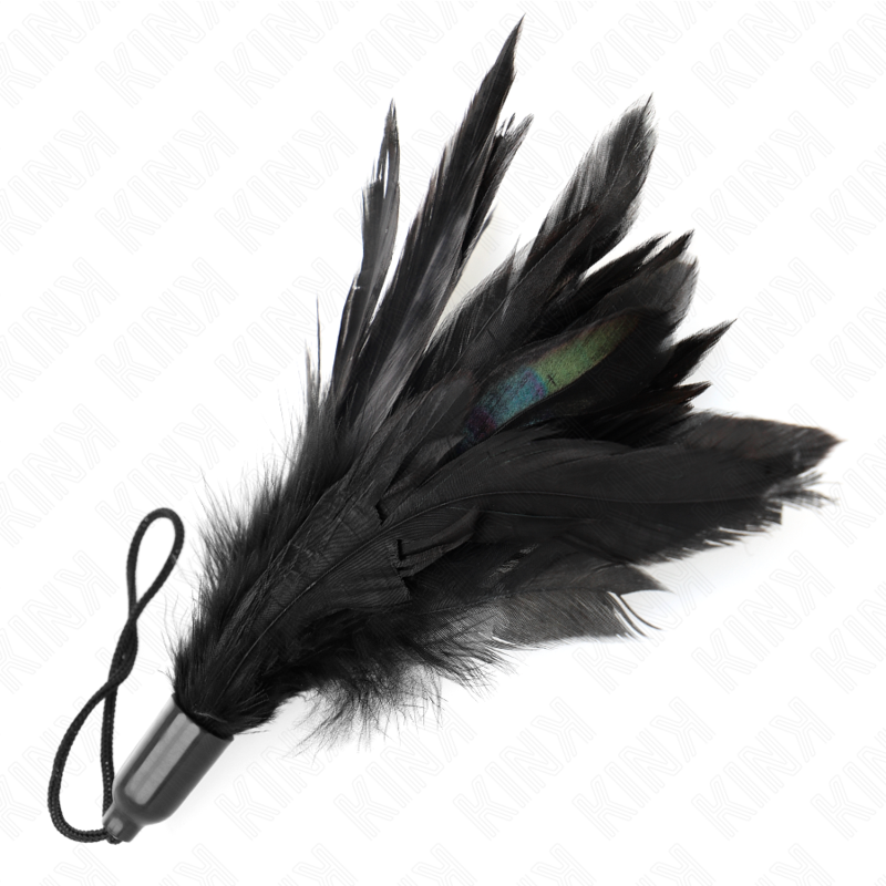 KINK - PLUMES CHACOUILLĂES AVEC MANCHE CORDE BASE PLASTIQUE 15 CM