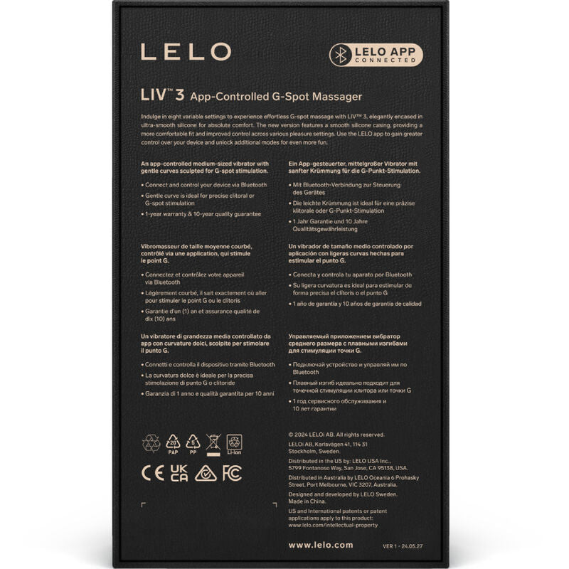 LELO - LIVâą 3 STIMULATEUR DE POINT G ROSE