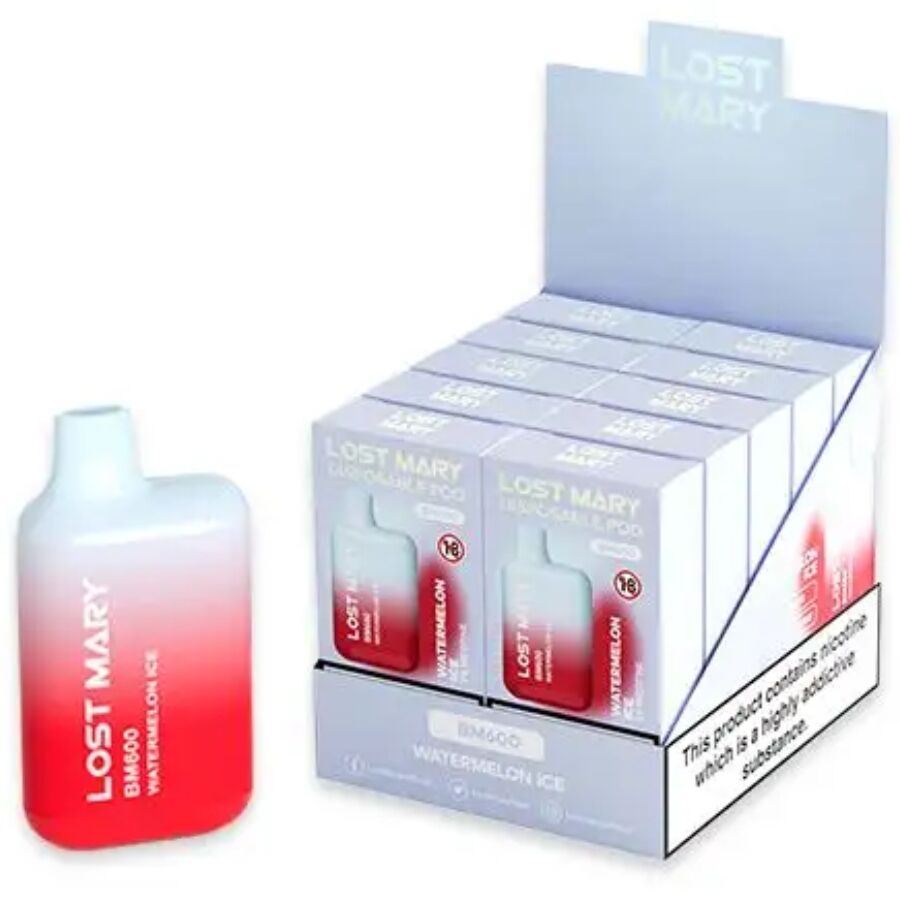 LOST MARY - BM600 VAPER NICOTINE 2% JETABLE GLACE PASTĂQUE
