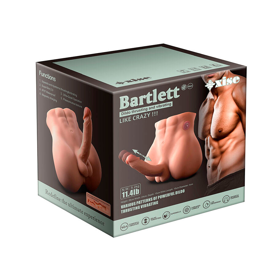 XISE - BERTLETT GODEMICHET ASS GODEMICHET RĂALISTE ET MASTURBATEUR ANUS POSITION DE FACE AVANT AVEC POUSSE 18 CM