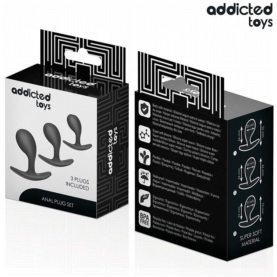 ADDICTED TOYS - LOT DE 3 PLUG ANAL MODĂLE 3