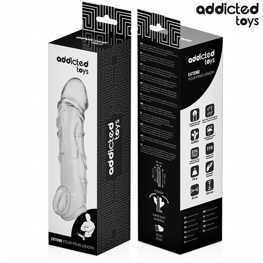 ADDICTED TOYS - EXTENSION DE PĂNIS TRANSPARENTE 27 CM