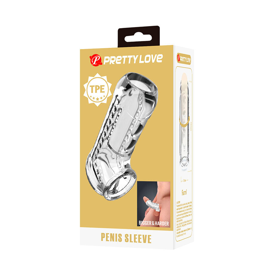 PRETTY LOVE - GAINE PÉNIENNE TEXTURÉE TRANSPARENTE
