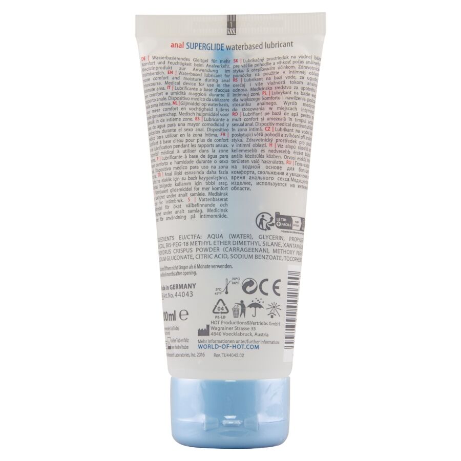 HOT - ANAL SUPERGLIDE LIQUID PLEASURE LUBRIFIANT Ă BASE D'EAU 100 ML
