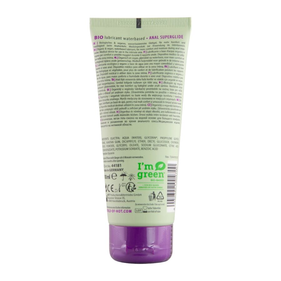 HOT - LUBRIFIANT BIO Ă BASE D'EAU ANAL 100 ML
