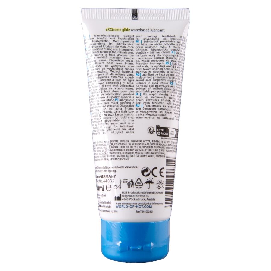 HOT - EXXTREME GLIDE LUBRIFIANT Ă BASE D'EAU + HUILE DE CONFORT A+ 100 ML