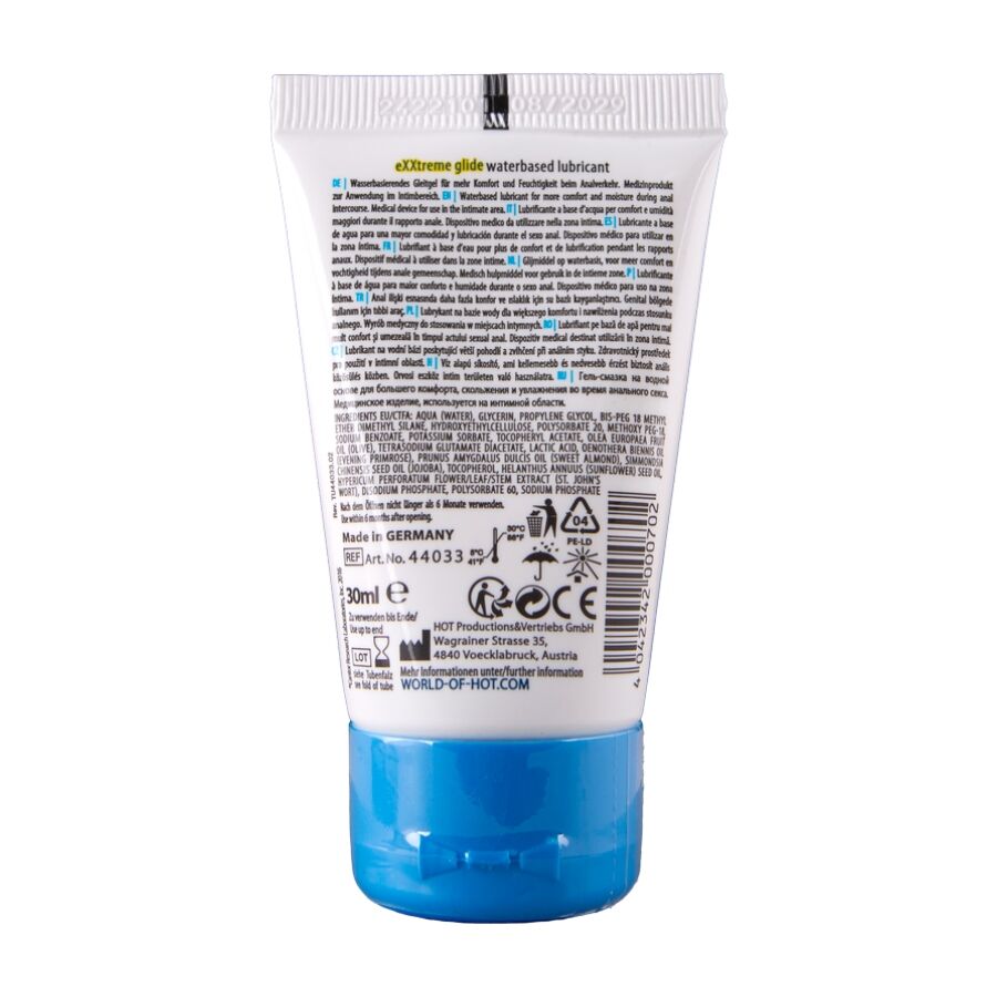 HOT - EXXTREME GLIDE LUBRIFIANT Ă BASE D'EAU + HUILE DE CONFORT A+ 30 ml