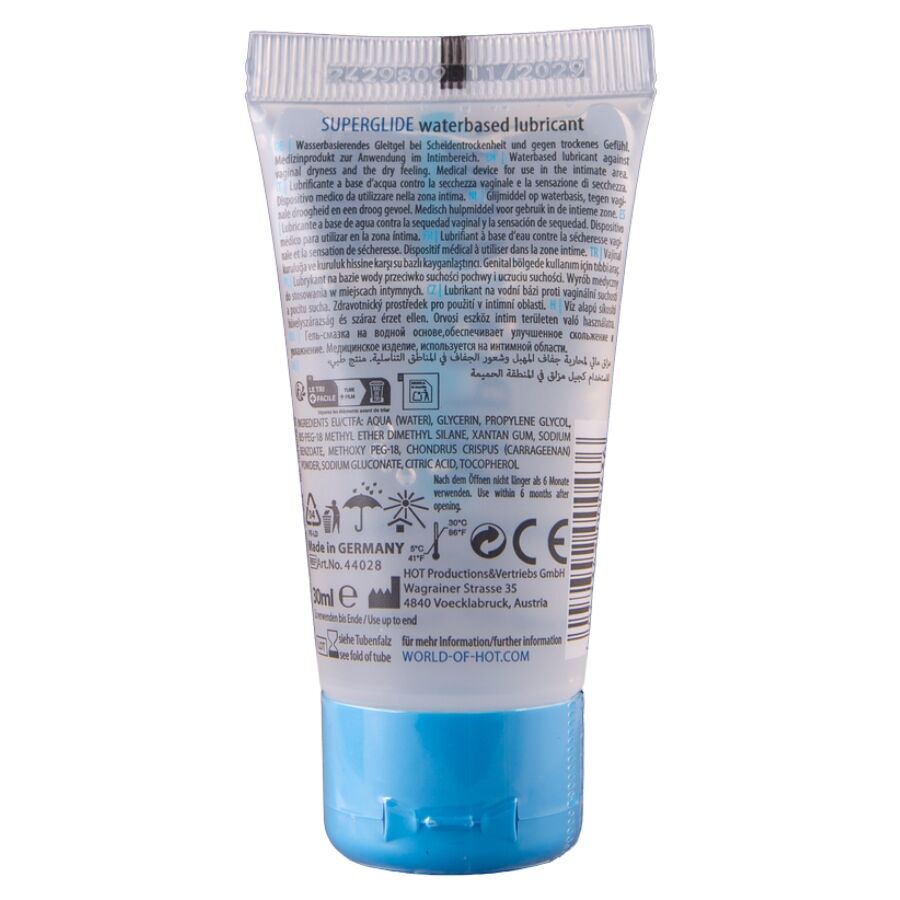 CHAUD - SUPERGLIDE LIQUID PLEASURE LUBRIFIANT Ă BASE D'EAU 30 ML