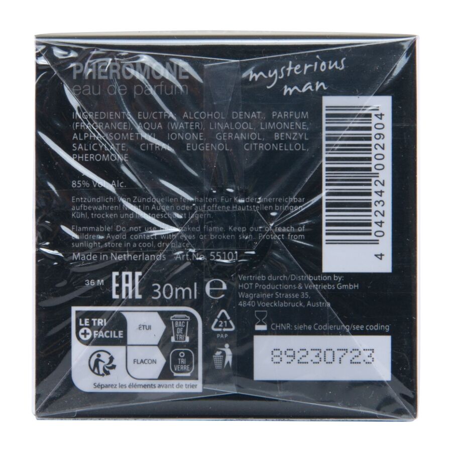 HOT - PARFUM AUX PHĂROMONES LONDON MYSTERIOUS MAN 30 ML