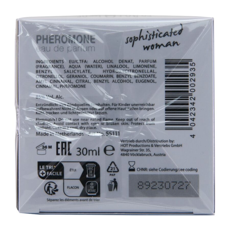 HOT - PARFUM AUX PHĂROMONES LONDON SOPHISTICATED WOMAN 30 ML