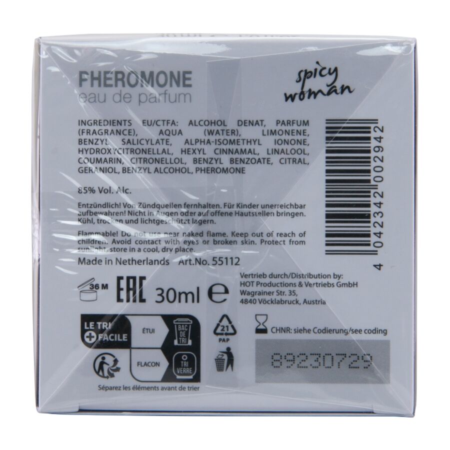 HOT - PARFUM AUX PHĂROMONES MIAMI SPICY WOMAN 30 ML