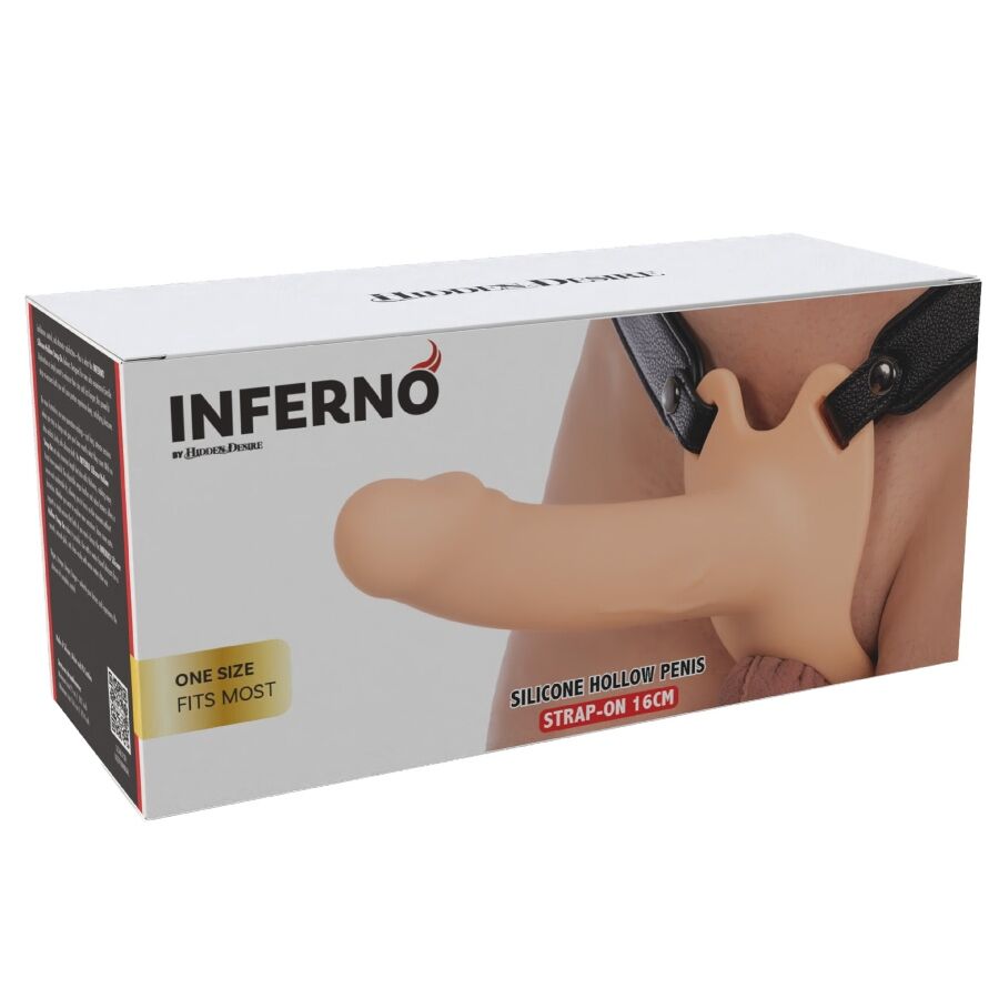 HIDDEN DESIRE - INFERNO MANCHON PĂNIS AVEC SANGLE 16 CM