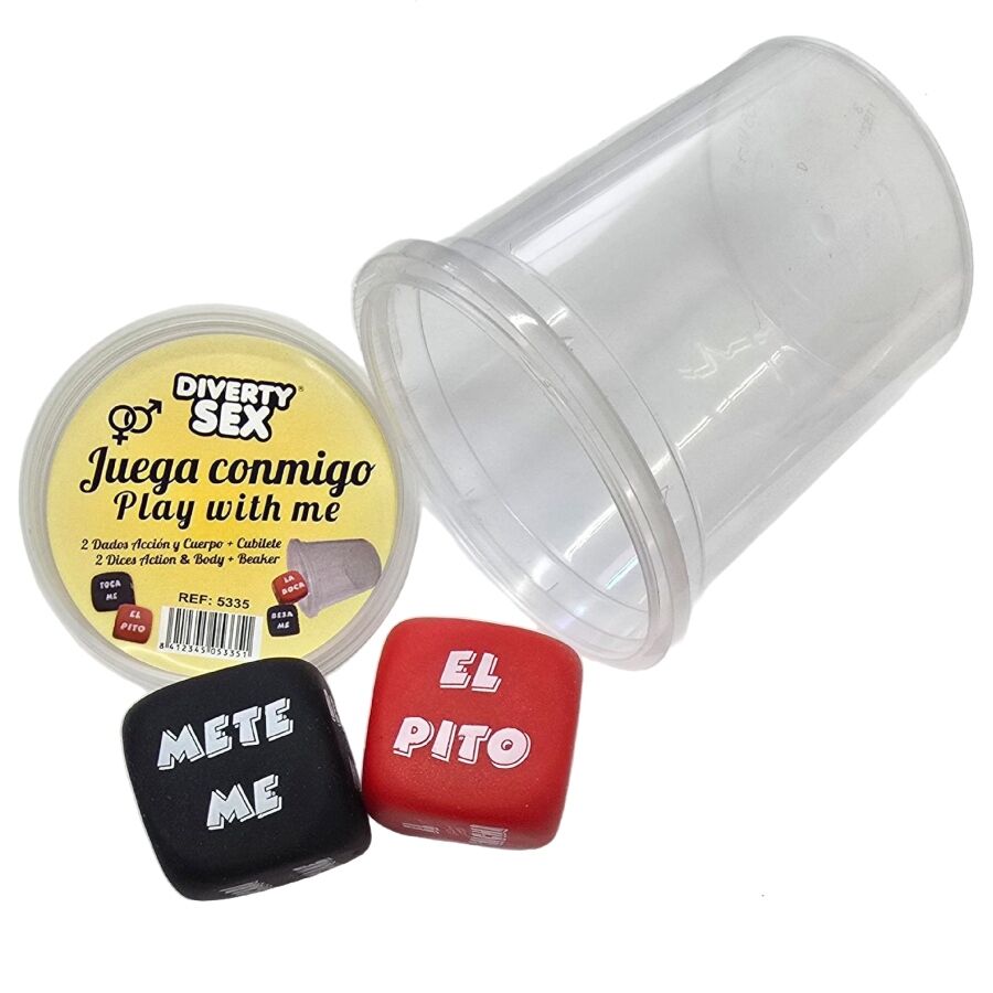 DIABLO PICANTE - JEU DE DĂS VERBE + PARTIE DU CORPS AVEC COUPE
