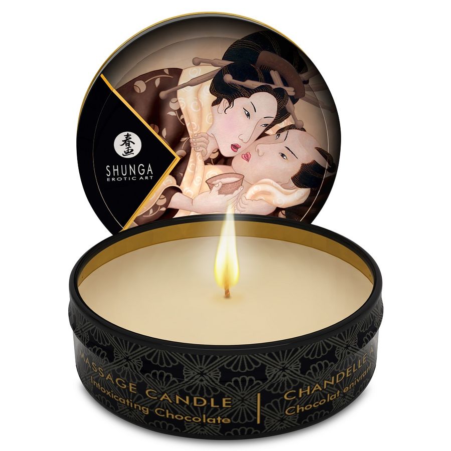 Bougie de massage Shunga Candles Mini Caress Chocolat – 30 ml