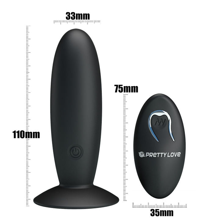 PRETTY LOVE - PLUG ANAL RECHARGEABLE AVEC VIBRATION ET CONTRĂLE
