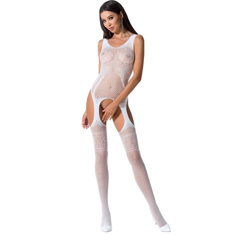 PASSION - FEMME BS061 BODYSTOCKING ROUGE TAILLE UNIQUE