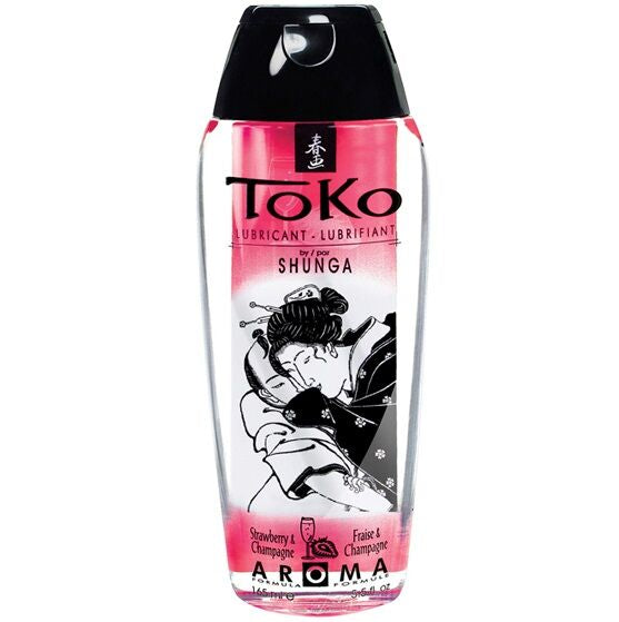 Lubrifiant aromatisé Shunga Lubricants Toko Fraise Champagne