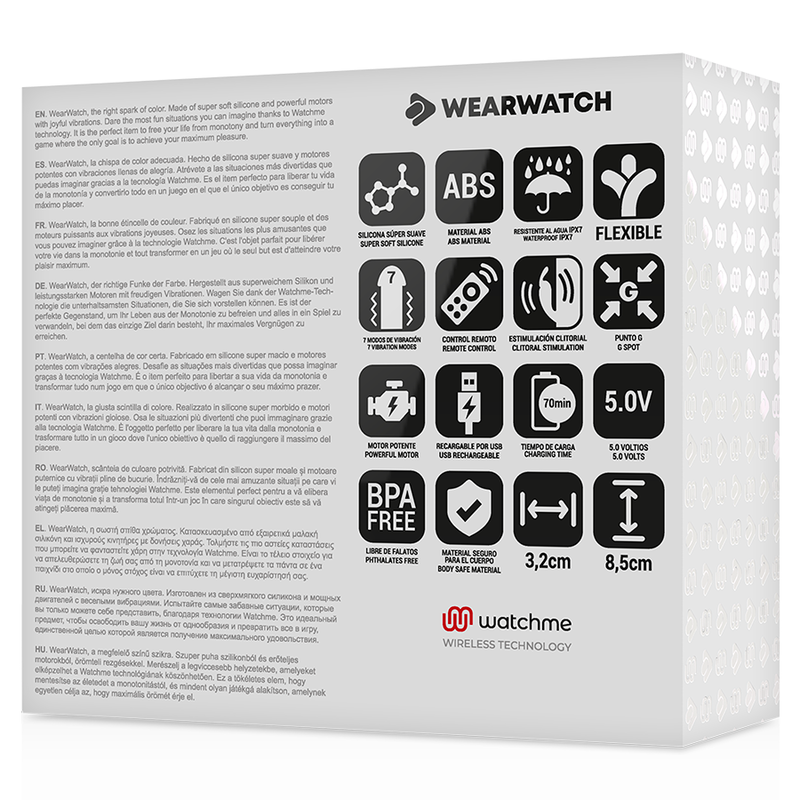 Vibromasseur Connecté Wearwatch Watchme – Double Stimulation Fuchsia/Eau de Mer