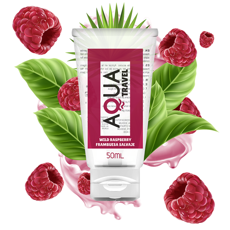 Lubrifiant aromatisé Aqua Travel Framboise sauvage – Flacon 50 ml