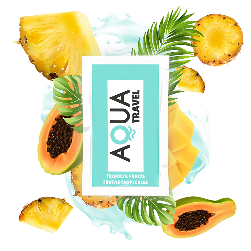 Lubrifiant aromatisé Aqua Travel Fruits tropicaux – Sachet 6 ml