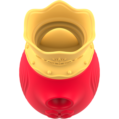 INTENSE - STIMULATEUR CLIT 10 FRÉQUENCES DE LÉCHAGE ET DASPIRATION - ROUGE