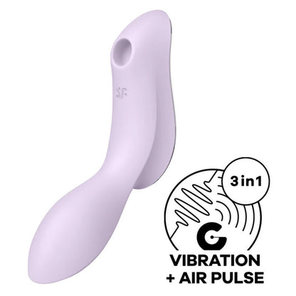 SATISFYER - VIBRATEUR CURVY TRINITY 2 AIR PULSE VIOLETTE