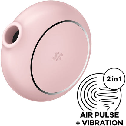 SATISFYER - STIMULATEUR ET VIBRATEUR DOUBLE AIR PULSE PRO TO GO 3 BLEU