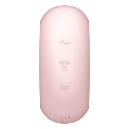 SATISFYER - STIMULATEUR ET VIBRATEUR DOUBLE AIR PULSE PRO TO GO 3 BLEU