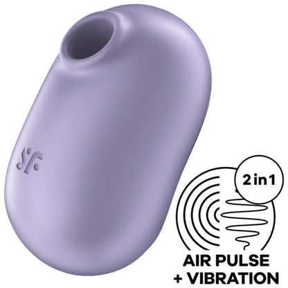 SATISFYER - STIMULATEUR ET VIBRATEUR DOUBLE AIR PULSE PRO TO GO 2 VERT