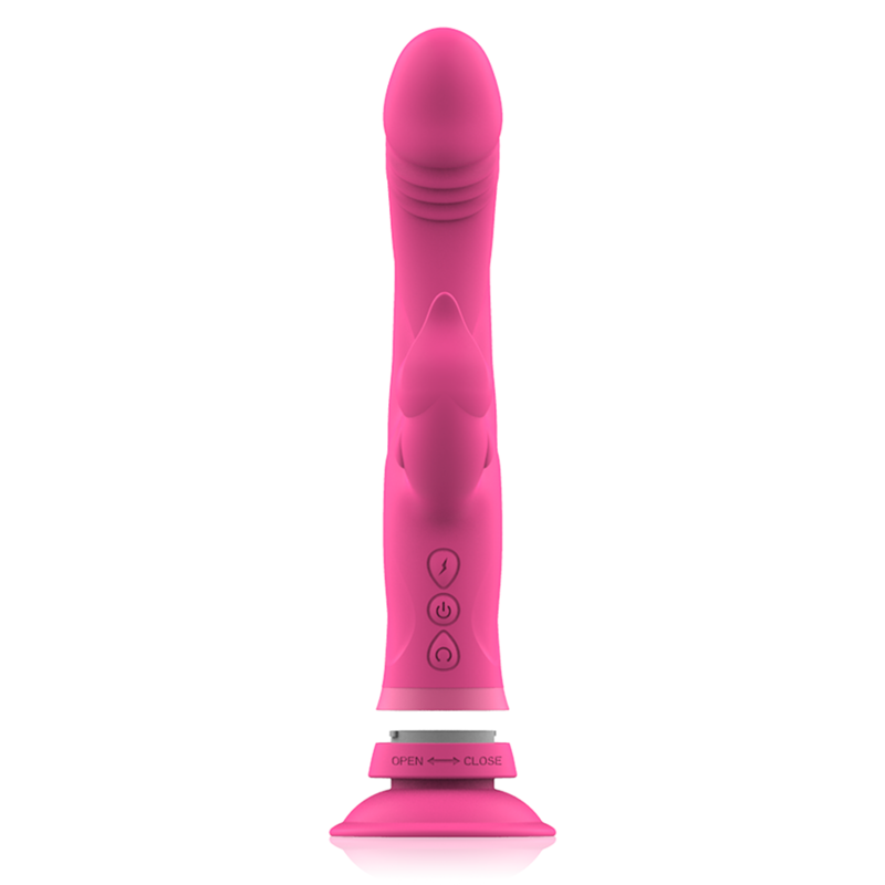Vibromasseur Lapin Intense Julio – Silicone Rose Double Stimulation