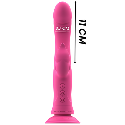 Vibromasseur Lapin Intense Julio – Silicone Rose Double Stimulation