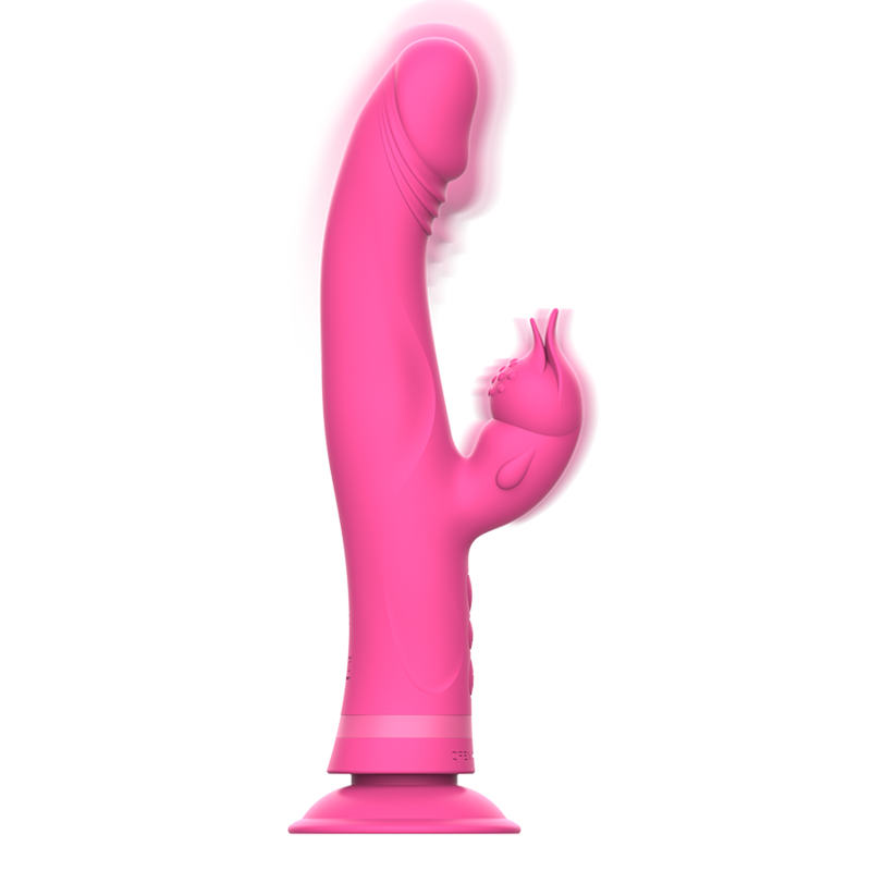 Vibromasseur Lapin Intense Julio – Silicone Rose Double Stimulation