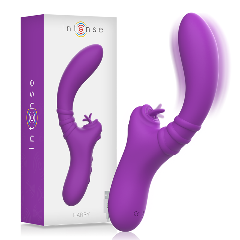 Stimulateur Clitoridien Intense Harry – Vibromasseur Langue Flexible Violet